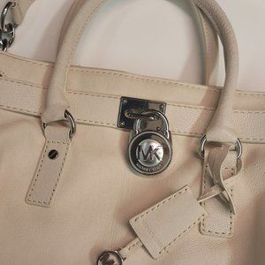 Michael Kors Silver Chain Tote Soft Leather